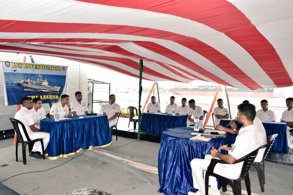 IN_HQSNC's tweet photo. #WorldHydrographyDay is celebrated to recognise the arduous work done by #Hydrographers worldwide. In run up to the event,quiz&painting competition was conducted which saw enthusiastic participation by afloat units capturing essence of hydrography through their brushstrokes (1/2 https://t.co/1mx7Ns5siM