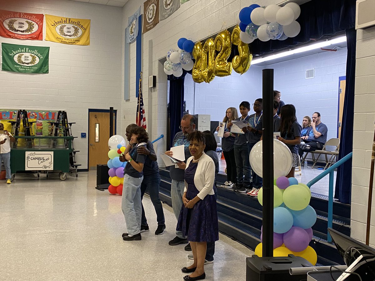 WestridgePRIDE's tweet photo. @PWCSNews @WestridgePTA  The WRES 5th grade class of 2030 promotion ceremony this morning is a well earned salute to a marvelous group of students. https://t.co/6u5kyXxde6