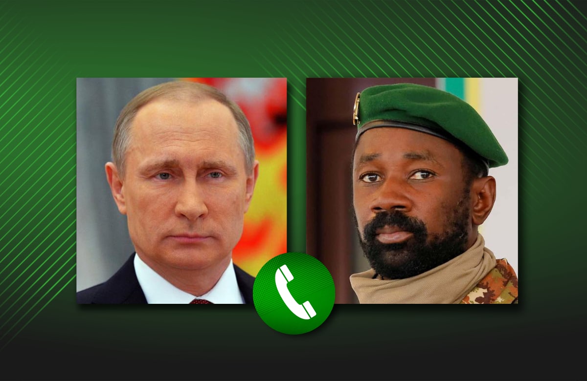 🇷🇺🇲🇱📞 President Putin and Interim President of Mali @GoitaAssimi spoke over the phone.

🤝 Assimi Goïta thanked Vladimir Putin for the assistance in ensuring security, neutralising the terrorist threat and stabilising the situation throughout Mali.

🔗 is.gd/xiOidD