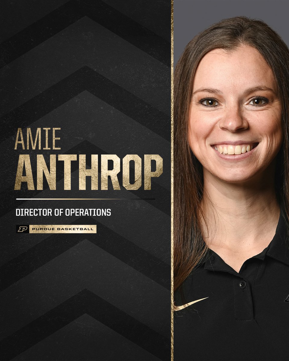 PurdueWBB's tweet photo. Staff complete ✅

Excited to welcome @AmieAnthrop22, @abbydownard and Chaz Calloway to the program! https://t.co/LLmVXnMvnh
