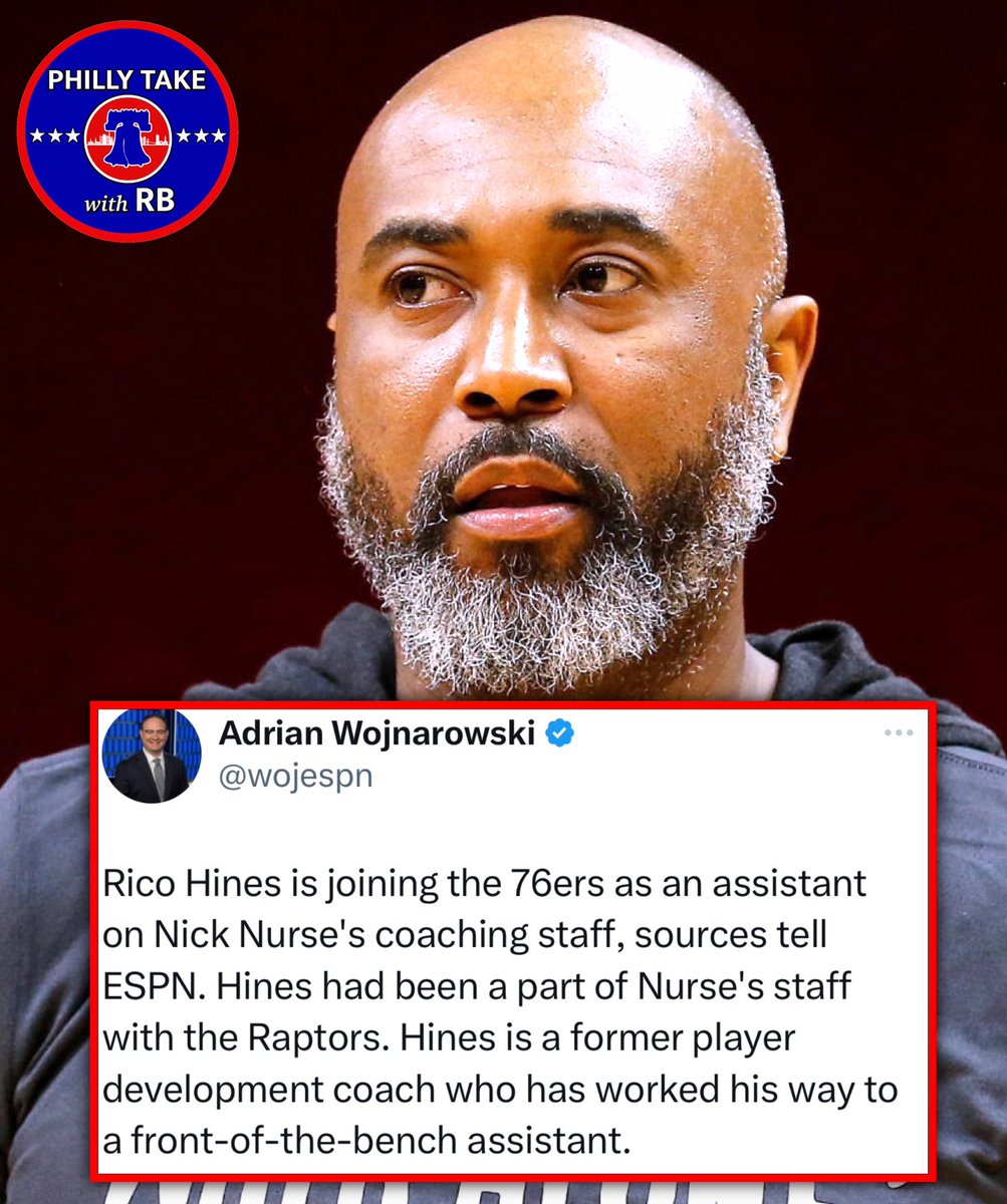 Sixers have HIRED Rico Hines as an Assistant Coach 🚨🔥

He is a well-known development coach & worked for years with Nick Nurse in Toronto 👀

#BrotherlyLove #Sixers 🔵🔴