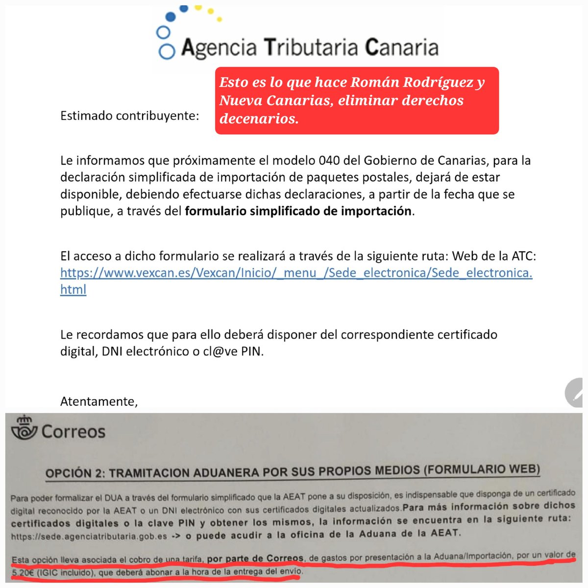 AutodespachoCan's tweet image. y de eliminar derechos decenarios a los canarios , tambien !!