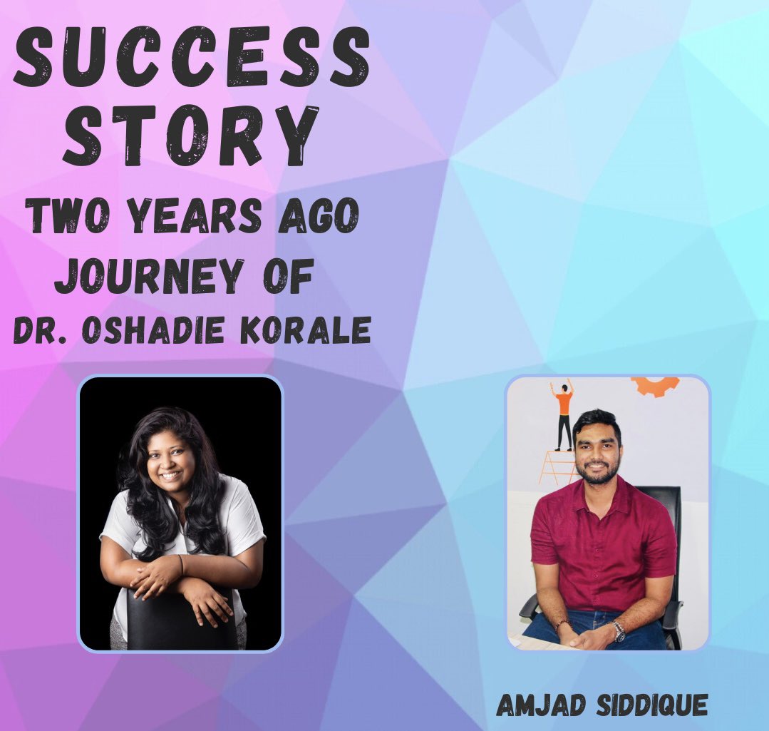 Article Two Years Ago

Journey of DR. Oshadie Korale Ph.D. (Chief Operating Officer - XpressJobs)

Did anyone miss this article?

If so please read it now through the given link,

lnkd.in/gTxUMPMC

Thank you!

#successstory #twoyearsago #amjadsiddique