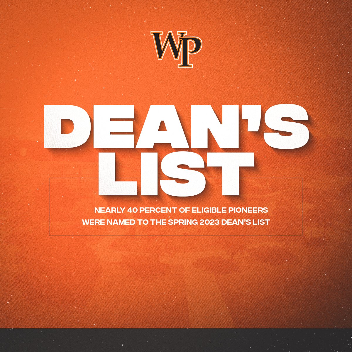 We love seeing our Pioneers make Dean's List! 

#wpunj