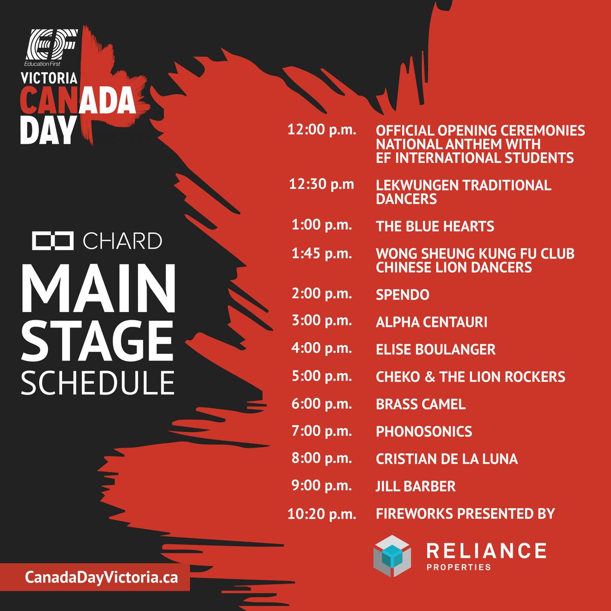 canadadayvic's tweet photo. 🎉 Join us at #VictoriaCanadaDay2023 presented by EF International Language Campuses! 🇨🇦 Celebrate Canada's 156th birthday on July 1 with an amazing lineup! Headliner: Juno Award nominee Jill Barber. Plus, BC-based artists. #MulticulturalCelebration #CanadaDay2023
@CityOfVictoria https://t.co/fbBHDmhhXi
