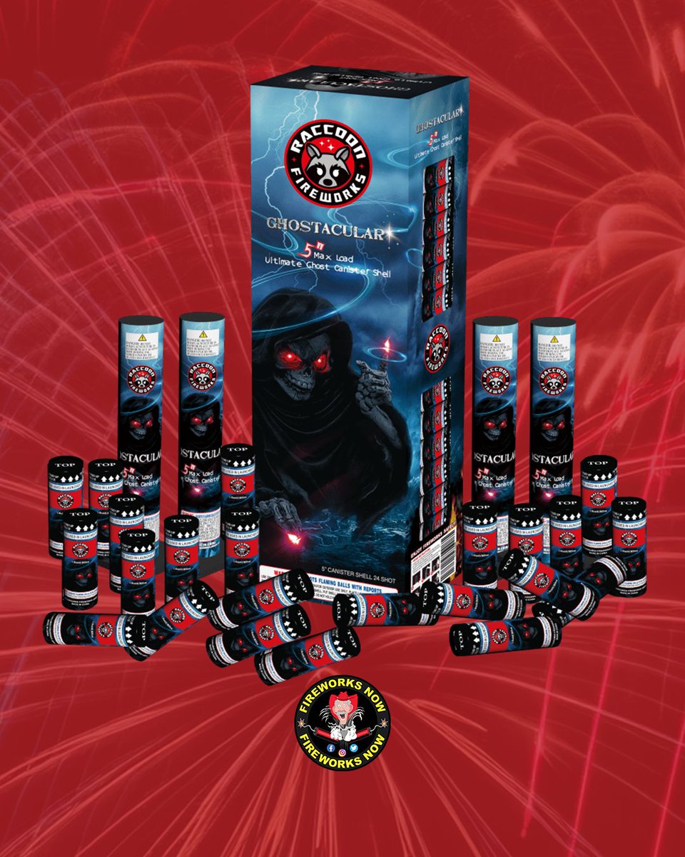 Ghostacular 👻 5' Max loud canister shells with ghost effect 👻#July4th #fireworks #celebrate #Pyromania #holiday #maythefourthbewithyou #foryourpage