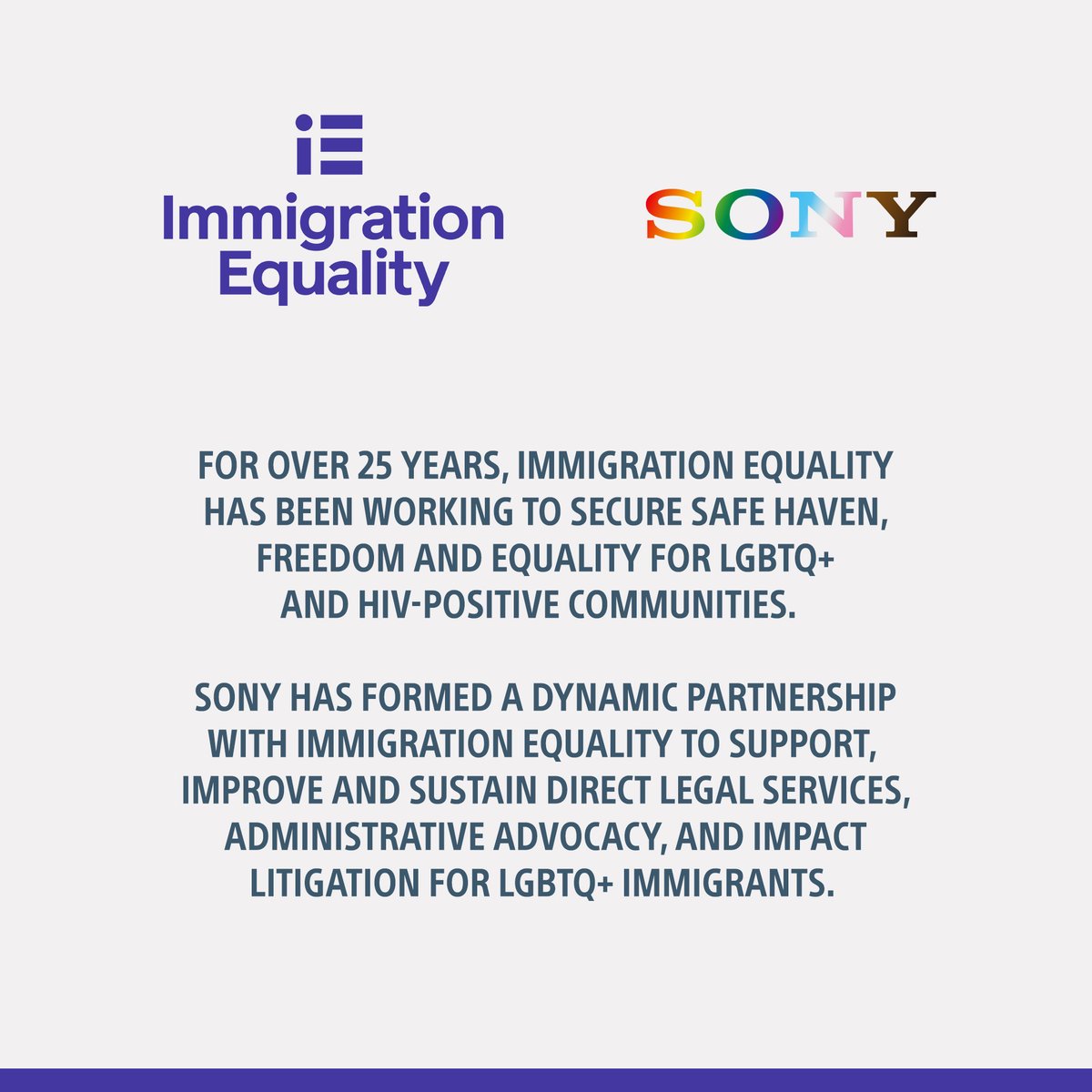 Highlighting the amazing work done by our partners @IEquality ❤️ 

It's important for everyone to have a voice in our society. Across the Sony family, we’re proud to commit our resources to the LGBTQ+ community.