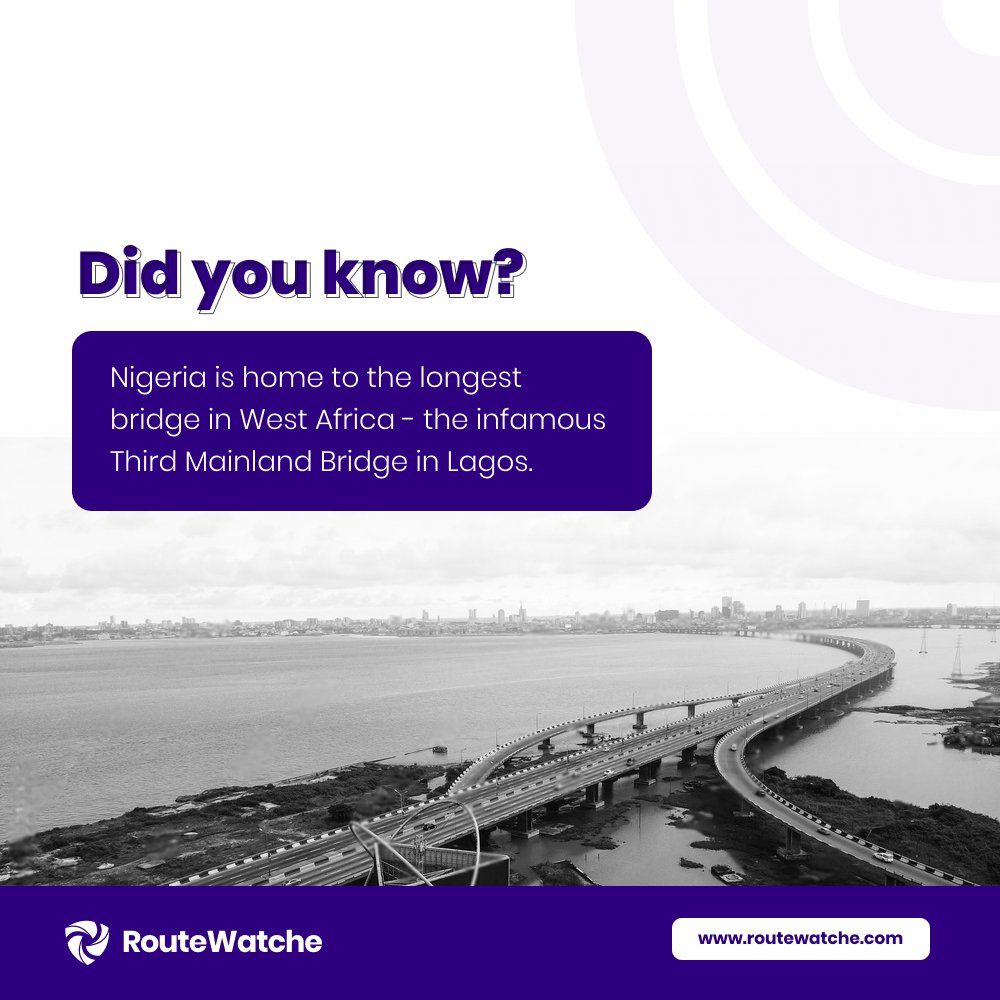 Let's celebrate this incredible engineering feat! Recognizing the hard work and dedication of the engineers who made this possible by sharing your favourite bridge photos in the comments below.

#routewatche #facts #nigerianfacts