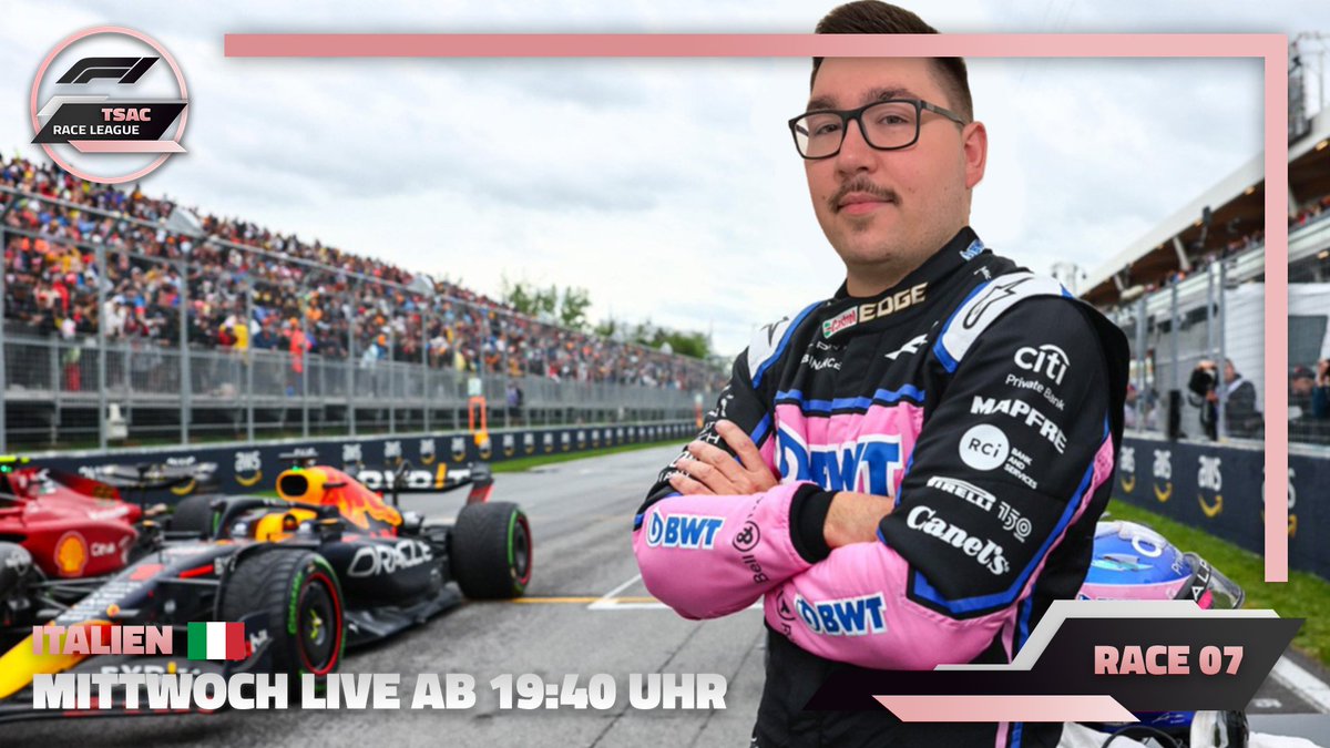 Die #TSAC führt es heute für das 7. Rennen der Saison nach Monza und es geht in die heiße Phase der Liga. TRiicE versucht den WM Titel so langsam klar zu machen&amp; Alfa Romeo will den 3. WM Titel in Folge!

Stream startet um 20Uhr, wie immer auf twitch.tv/TheLoyalldo