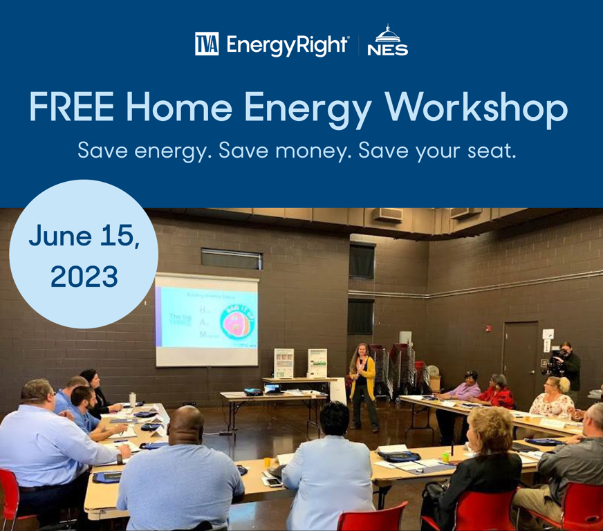 Join us tomorrow night from 4:30 - 6:00 p.m. at Hermitage Community Center for our Home Energy Workshop. Learn valuable tips on how to save energy in your home. We'll also explore the Home Uplift Program that provides free home weatherization improvements to qualifying homes.