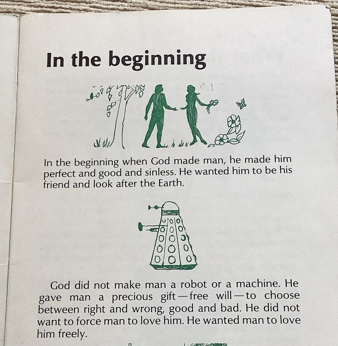 Sorting through boxes of my Dad’s old books and papers, I found this little Christian leaflet, first published in 1964 apparently.