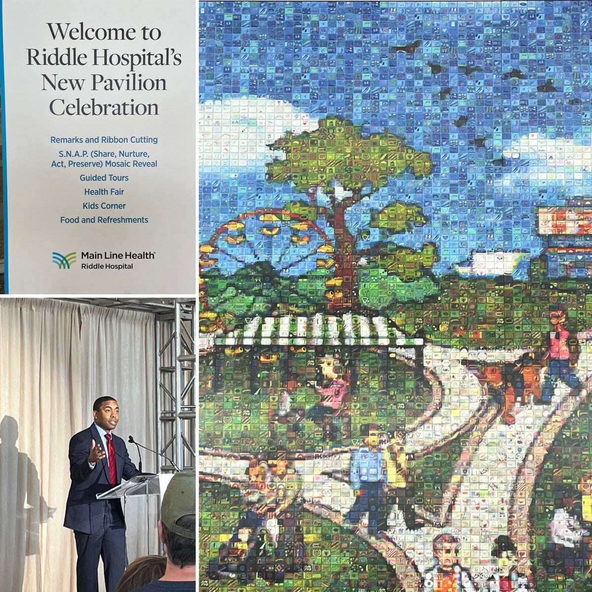 MsLoeperSLMS's tweet image. Had the privilege this morning to represent @RoseTreeMedia and the Art students of @SpringtonLakeMS who’s artwork is now apart of the @projectsnap mural at the new pavilion at #RiddleHospital @mainlinehealth Check it out on @6abc @GrayHall6abc