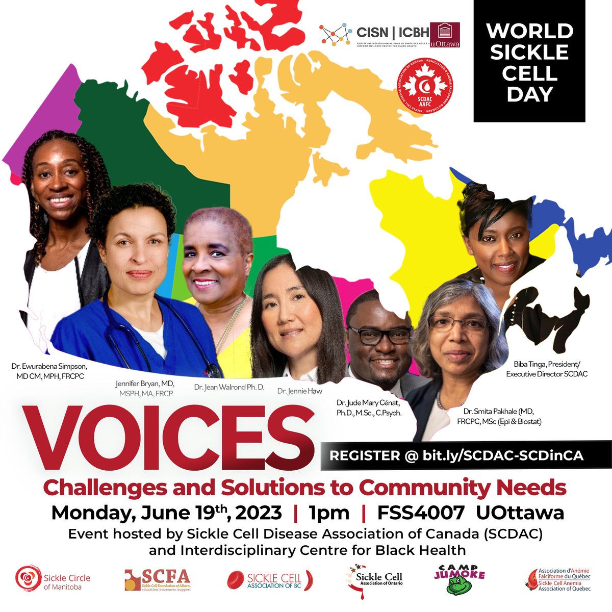 TheBridgeCtr's tweet photo. Join us on June 19th, 2023 at the University of Ottawa for our conference on "Sickle Cell Disease in Canada: Challenges and Solutions to Community Needs" where we will commemorate this coming National Sickle Cell Awareness Day together! 

Register Here: https://t.co/fiP7nhxlBK https://t.co/rJkLD55F1O