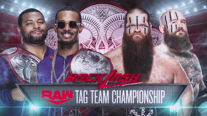 6/14/2020

The Street Profits vs. The Viking Raiders for the RAW Tag Team Championship was called off due to both teams getting into a brawl with ninjas at Backlash from the WWE Performance Center in Orlando, Florida.

#WWE #Backlash #StreetProfits #MontezFord #AngeloDawkins