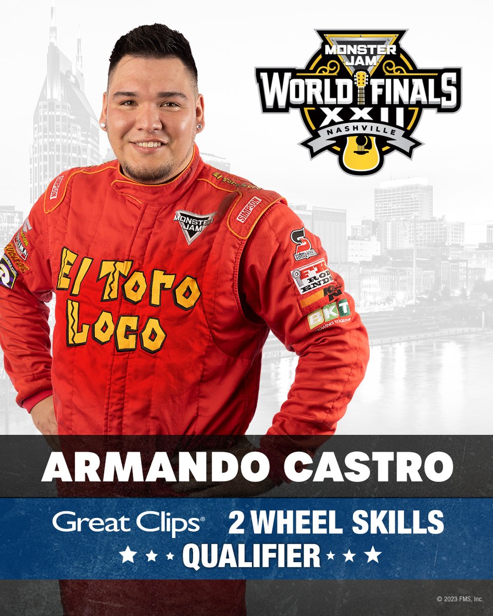 Here are your eight World Finals XXII Great Clips 2 Wheel Skills Qualifiers

Purchase your tickets to World Finals XXII today  feld.ly/ajxym5

#MonsterJam #RoadToWorldFinals #MJWFXXII