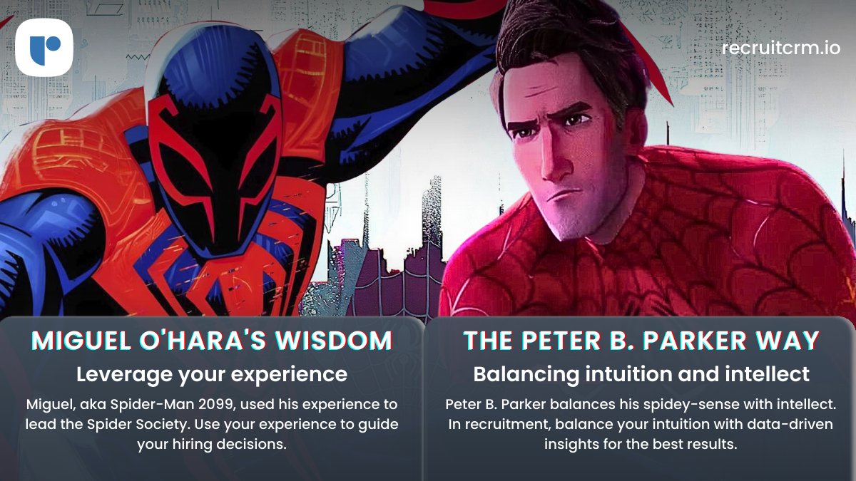 Let your spidey-sense guide you to the best hires! Discover our Spider-Verse-inspired tips and make your way through the multiverse of recruitment. Swipe on for super hiring powers! 🕷️ >>>

#recruitcrm #recruitment #spiderverse #acrossthespiderverse #spiderman