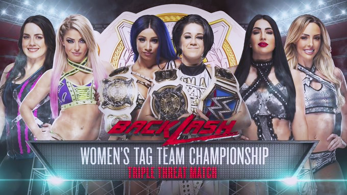6/14/2020

Bayley & Sasha Banks defeated Alexa Bliss & Nikki Cross, and The Iiconics to retain the WWE Women's Tag Team Championship at Backlash from the WWE Performance Center in Orlando, Florida.

#WWE #Backlash #Bayley #SashaBanks #MercedesMone #AlexaBliss #NikkiCross