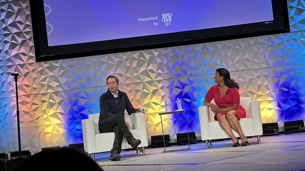 Setting the stage is <a href="/RichardvReeves/">Richard V. Reeves</a> and Karin Kimbrough of <a href="/LinkedIn/">LinkedIn</a> on the after effect of the pandemic on the labor force #JFFHorizons #workforce #wkdev