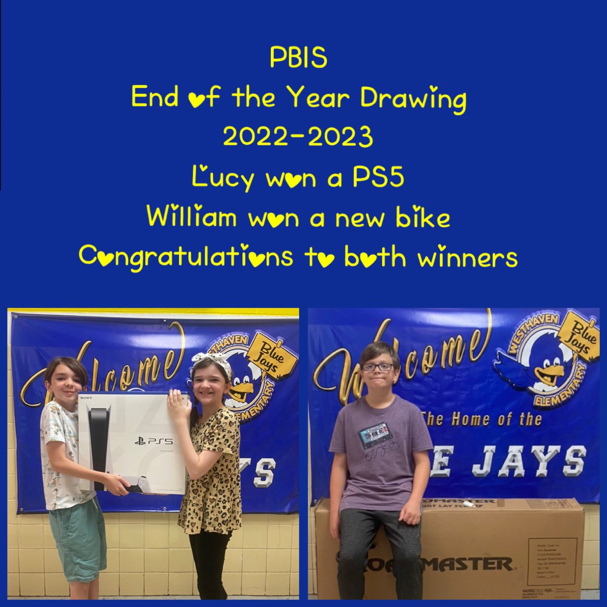 @WESBluejays Congratulates our PBIS student winners 💙💛👏🏽👏🏽👏🏽on a job well done #PPSshines @Sand120513 @Brenda21580279 @ebracyPPS @in8days @cjwillis23 @LadyKarenT @TinikaDawson @cardellpatillo @LHTRT76 @withoutaklu @rye723 @MelCouther @PortsVASchools