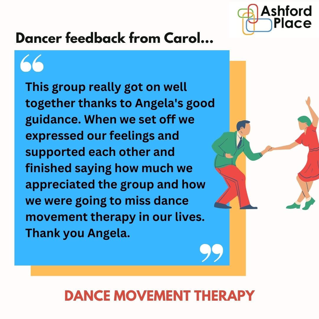 After six wonderful months our dance movement therapy sessions are now over. Here is what it meant to one of our many movers and groovers. #FitAndWell #MentalHealthMatters #DanceMovementTherapy