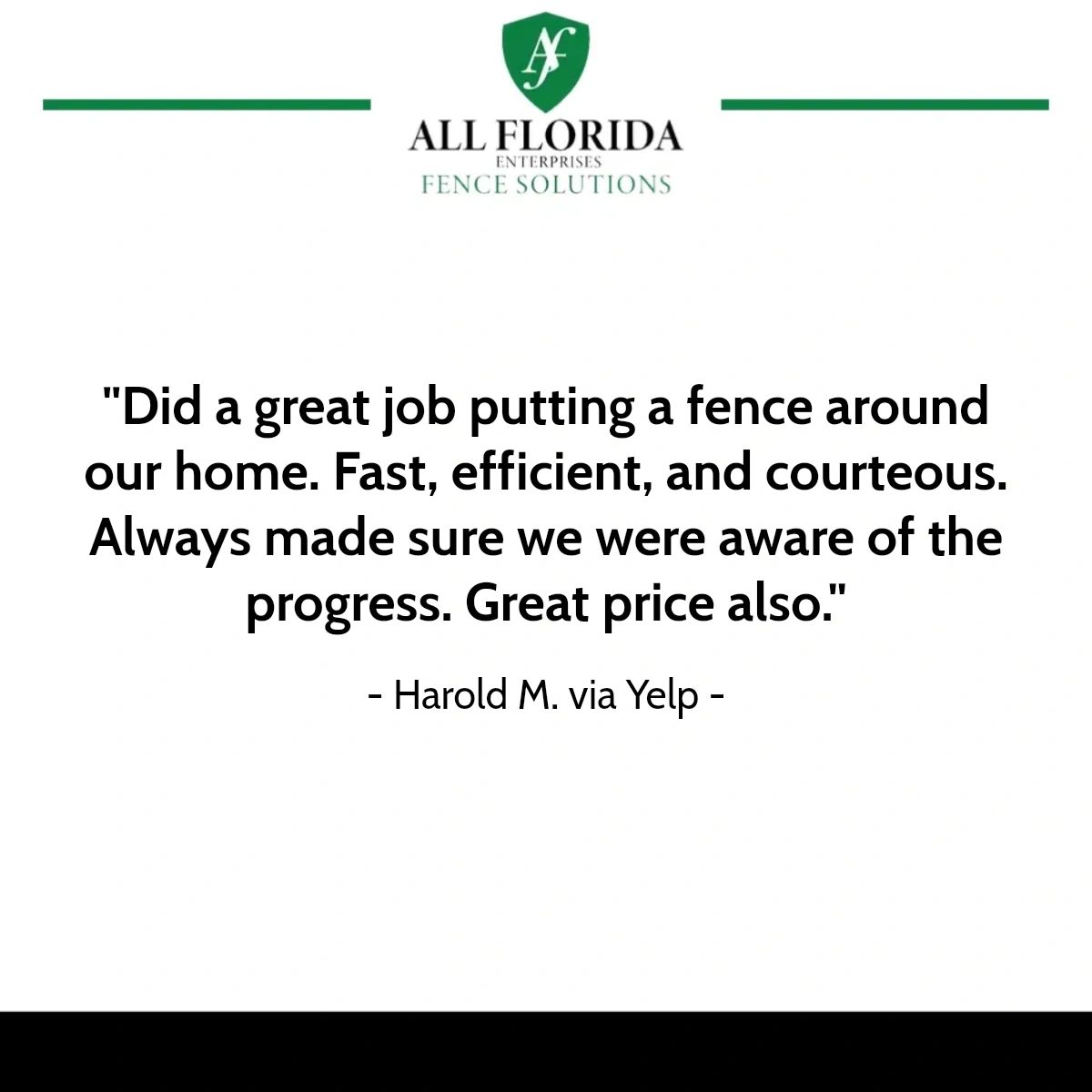 With over 30 years of experience, we know what we're doing when it comes to fence installations. Call us at (352) 472-3550 to get your free estimate! To learn more, visit allfloridaenterprises.com.