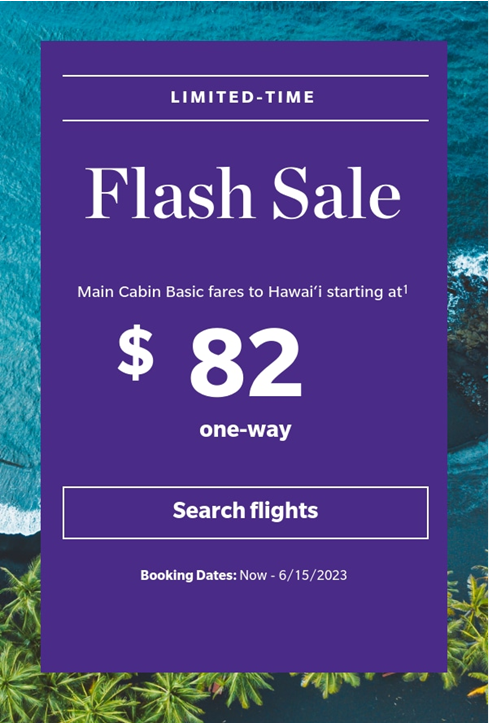 TrendTravelNews's tweet photo. Thinking about a trip to Hawaii? Hawaiian Airlines is having a "flash sale" - round-trip tickets start at only $164! Sale ends tomorrow, June 15. Book now before the seats are gone. Alooooha!

https://t.co/GcNOJiiXT7

#cheapticketstohawaii #hawaii #hawaiivacation https://t.co/02GZzOlLmj