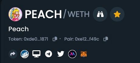 $PEACH is now listed on Dextools ! 

dextools.io/app/en/ether/p…

#PEACH #ETH #RAPTOR #KONG #BEN #PEPE