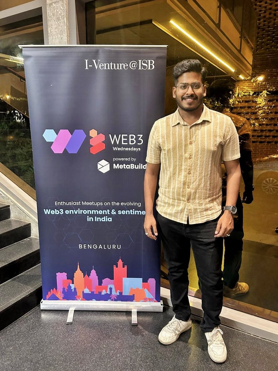 Thrilled to be a part of the #Web3Wednesday meetup organized by  <a href="/ISBedu/">Indian School of Business (ISB)</a> and powered by <a href="/MetaBuildpro/">Metabuild</a>!