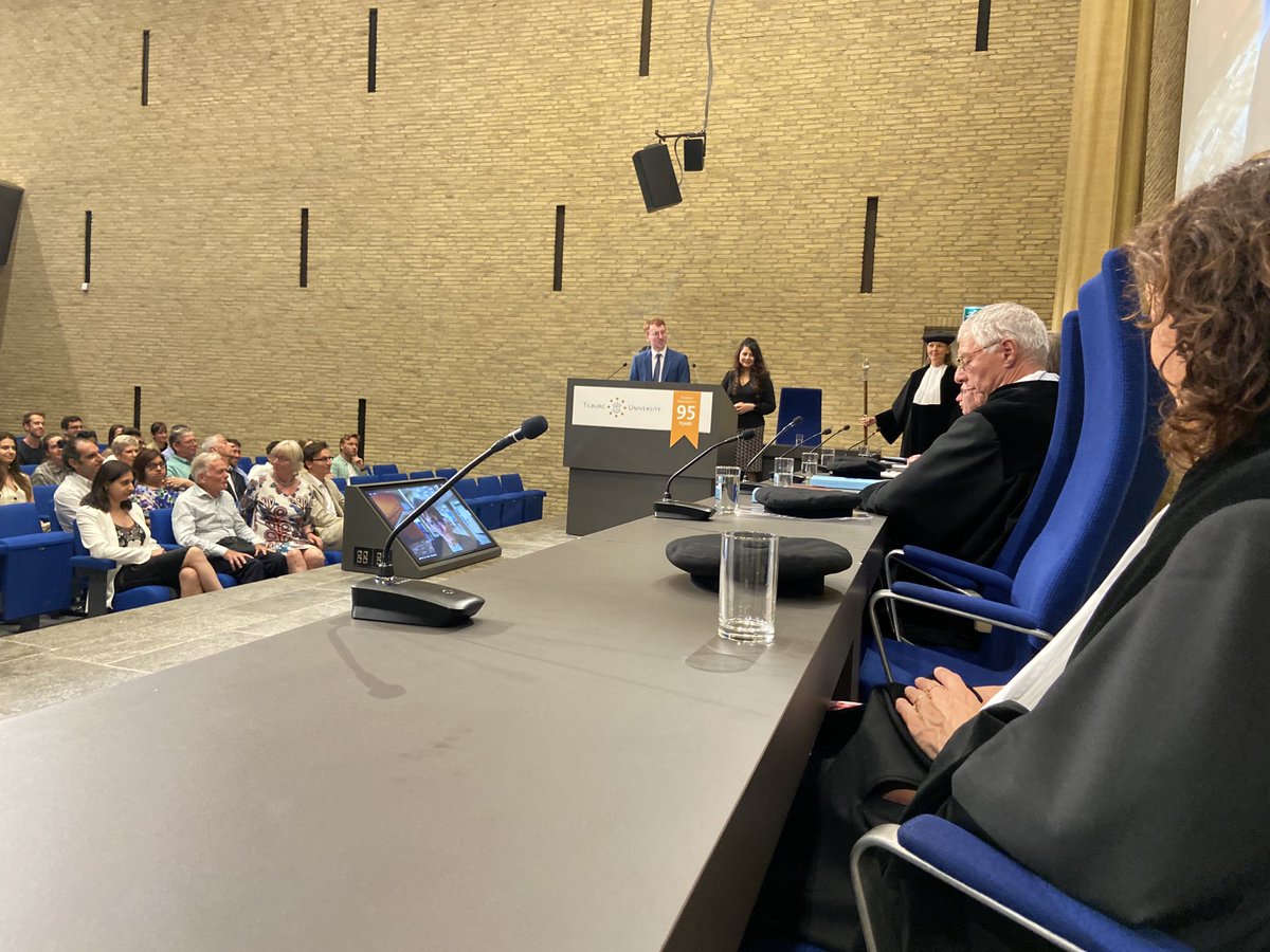 panosdelimatsis's tweet photo. He did it! Congrats Dr van den Boom🎉. Hard work pays off and Jasper‘s trajectory has been impressive. We @TILEC1 are already excited to see what is coming next. #platformCompetition #ecosystems https://t.co/RVD77j1Od2