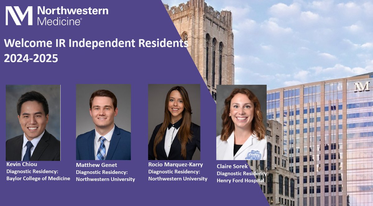 Congratulations to the 2024-2025 Northwestern Interventional Radiology Independent Residency matches! #match2023 #interventionalradiology @NorthwesternIR