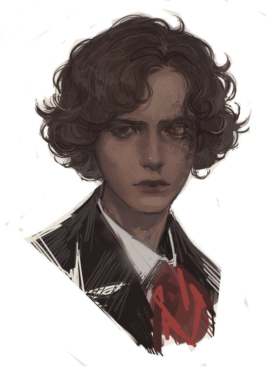 LET'S GOOOO 
my oc, demian lindholm. why is his eye like that?¿