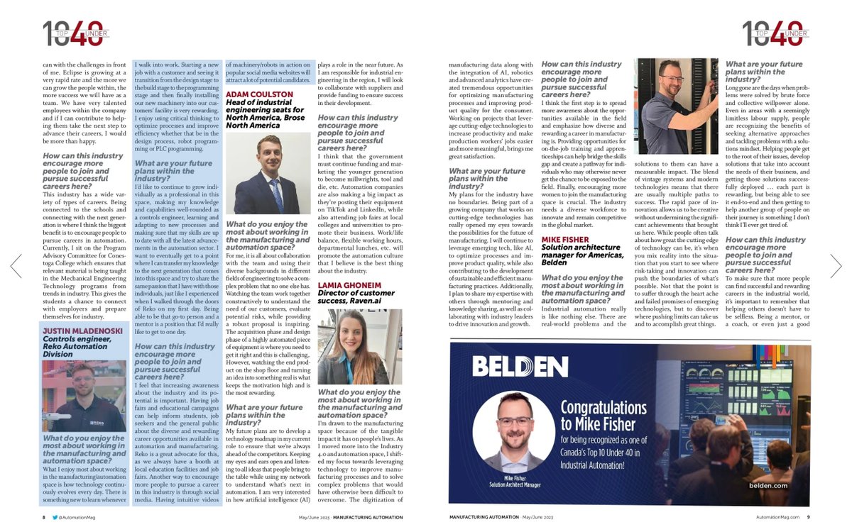 Reko_Intl's tweet photo. Congratulations to our very own Controls Engineer, Justin Mladenoski on being named one of Manufacturing Automation Magazine's Top 10 Under 40!

https://t.co/DCWPSWQAE7

We couldn't be prouder and are thankful we have you on our team! https://t.co/m7Do7xkbJt