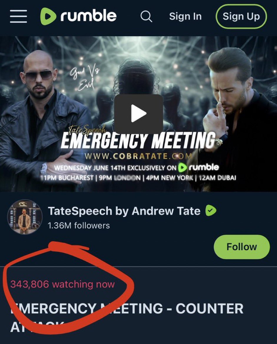 DramaAlert on Twitter: "Andrew Tate currently has more then 340k people 