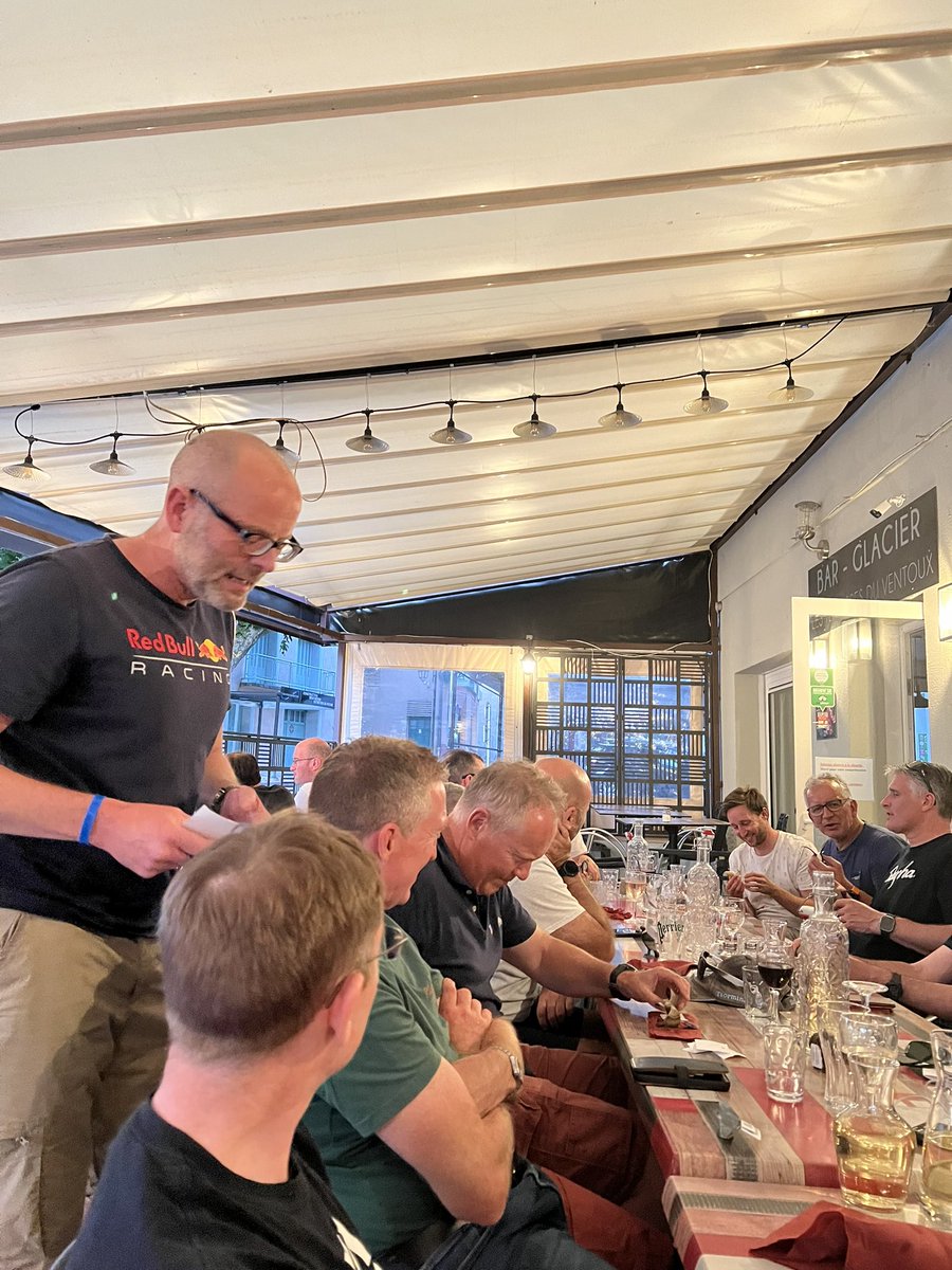 peteswiftysan's tweet photo. Tomorrow @CureParkinsonsT will attempt multiple ascents of #MtVentoux . We have been split into teams… I am heading up the #Condors . Thanks @MarmotTours for the briefing and words of encouragement. Let’s have this 💪🏻🤯 https://t.co/DNNWbFLLEH
