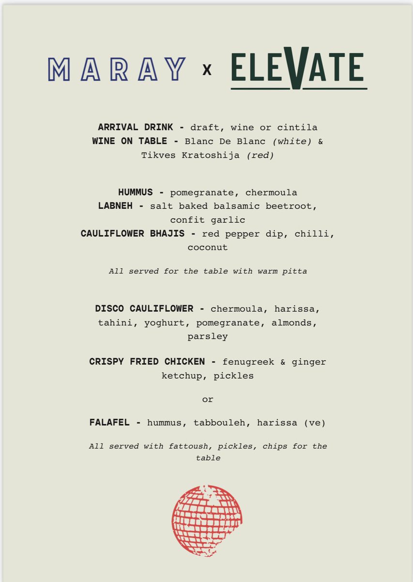 One week to go until Elevate Dinner Club! Fancy joining us for networking and some of the best food in Manchester? 

📍@MarayRestaurant 

🗣️special guest <a href="/jkennedysmith/">Janine Smith</a> director of @BizGrowthHub 

Menu below  👇🏻 

Book your ticket ➡️ elevategm.com/event/elevate-…