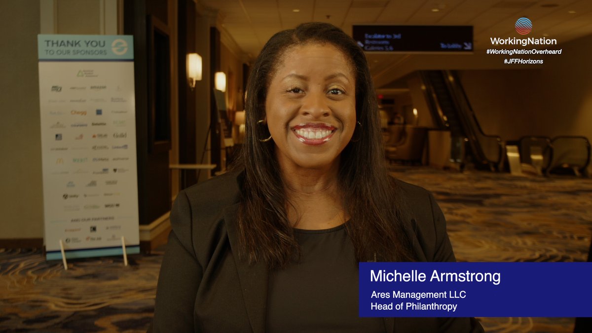 WorkingNation's tweet photo. Not only can #volunteering change lives of the less fortunate, it allows the #volunteer to become “a change agent in their own life,” @Michelle Armstrong, head of #philanthropy at @ares_management, tells #WorkingNationOverheard at #JFFHorizons. @JFFtweets
https://t.co/W7lfOJjVn5 https://t.co/2Gv3oAiqIj