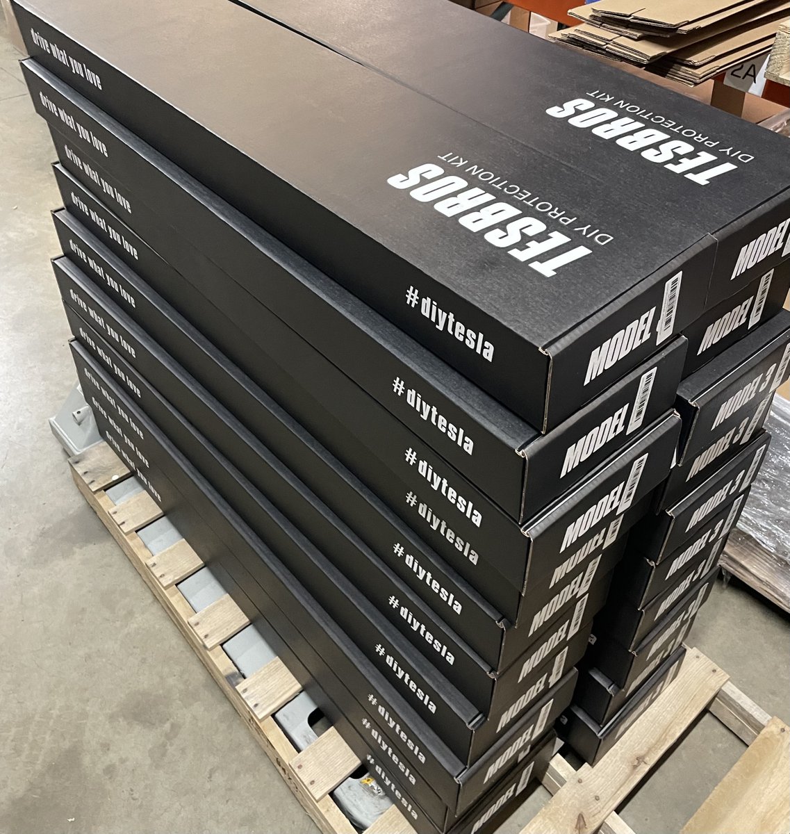 diywrapclub's tweet photo. PPF front kits ready to be sent out π #diytesla https://t.co/yaHLf75Ewt