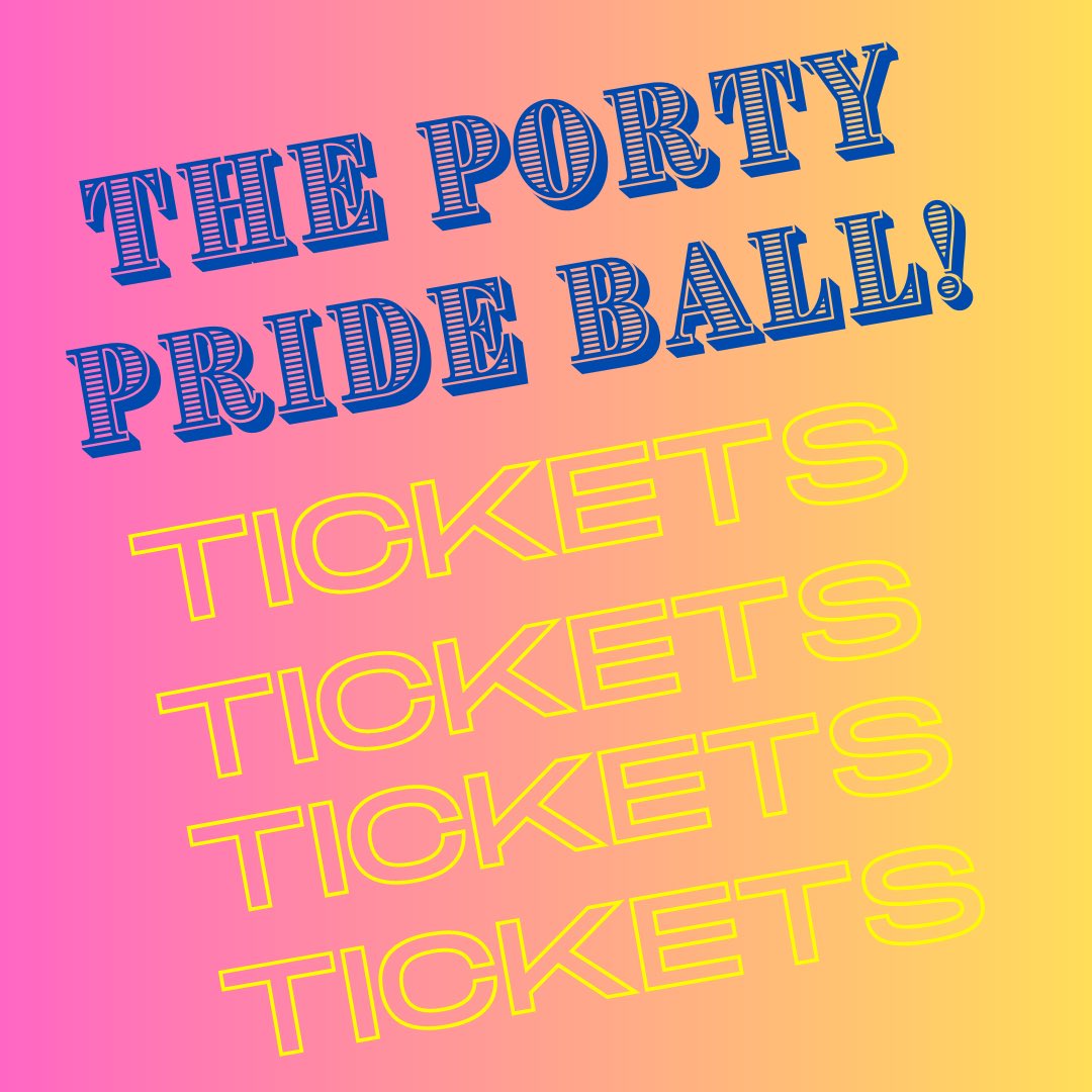 Come to the Porty Pride Ball 🏳️‍⚧️🏳️‍🌈 !
Sat 8 July  19:30 - 23:00 at Porty Town Hall

Hosted by Mystika Glamoor and with a performances from Loud and Proud Choir and they’ll be DJs and dancing too! 
Tickets £5 - £15
18+
outsavvy.com/event/14703/po…

#lgbtqpride #lgbtcommunity #lgbt