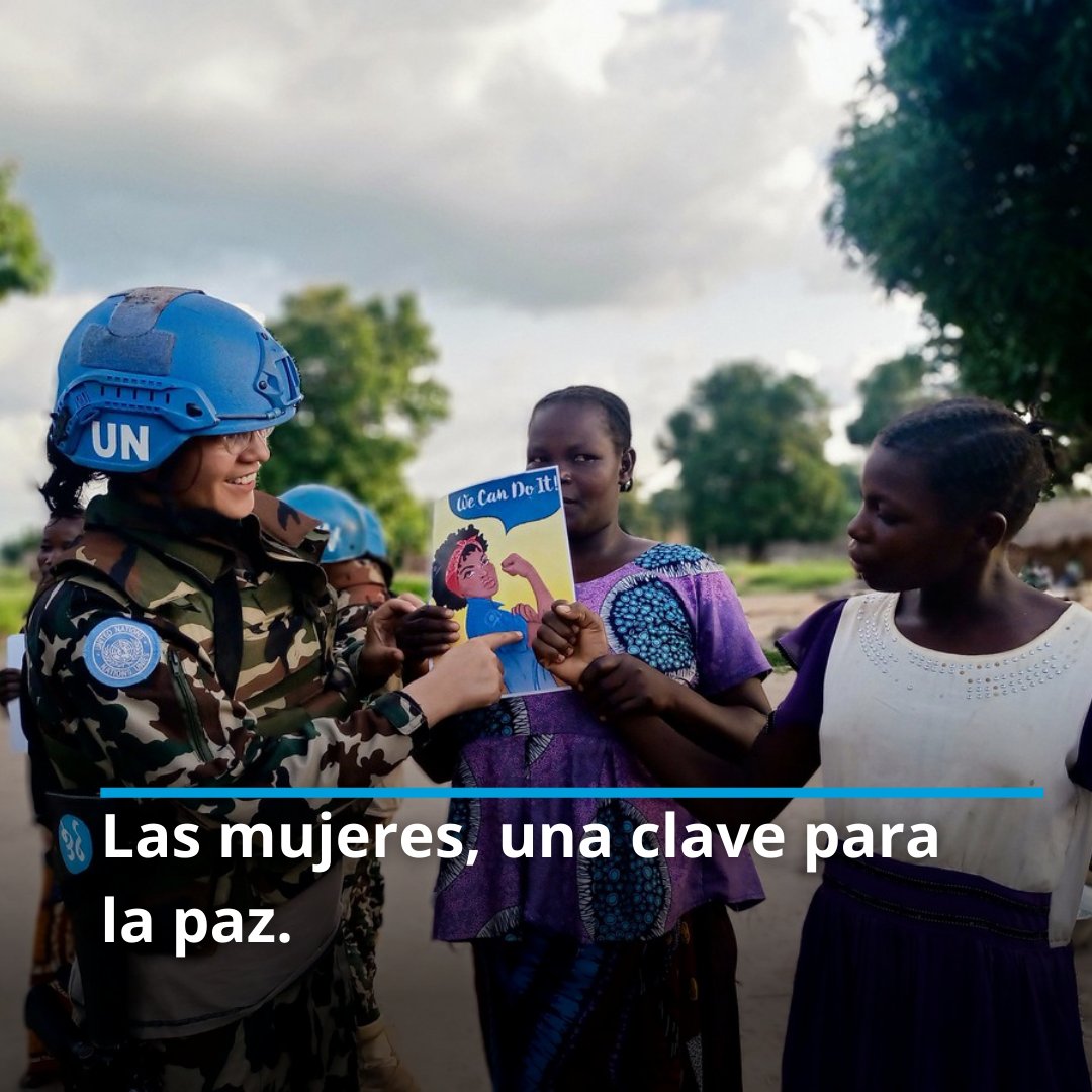 ONU_es's tweet photo. Las mujeres cumplen un papel esencial #SirviendoParaLaPaz en el mundo.

En las misiones de @‌unpeacekeeping contribuyen a:

☑️ combatir los estereotipos

☑️ reducir los conflictos

☑️ garantizar la seguridad

Conoce más: https://t.co/ryogUi1XAE https://t.co/ZKsQuvBMZp