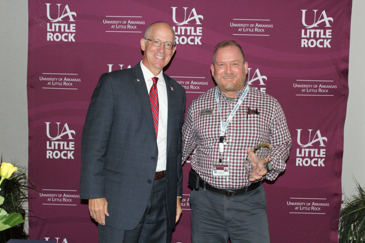 Congratulations to Russ Riegel, 2023 winner of the Excellence in Customer Service Award! Nominated by his peers, the ITS Client Support Mgr. was honored today in the Finance & Administration EXCELLENCE AWARDS ceremony. Jerry Ganz, Vice Chancellor for F & A, is pictured with Russ.