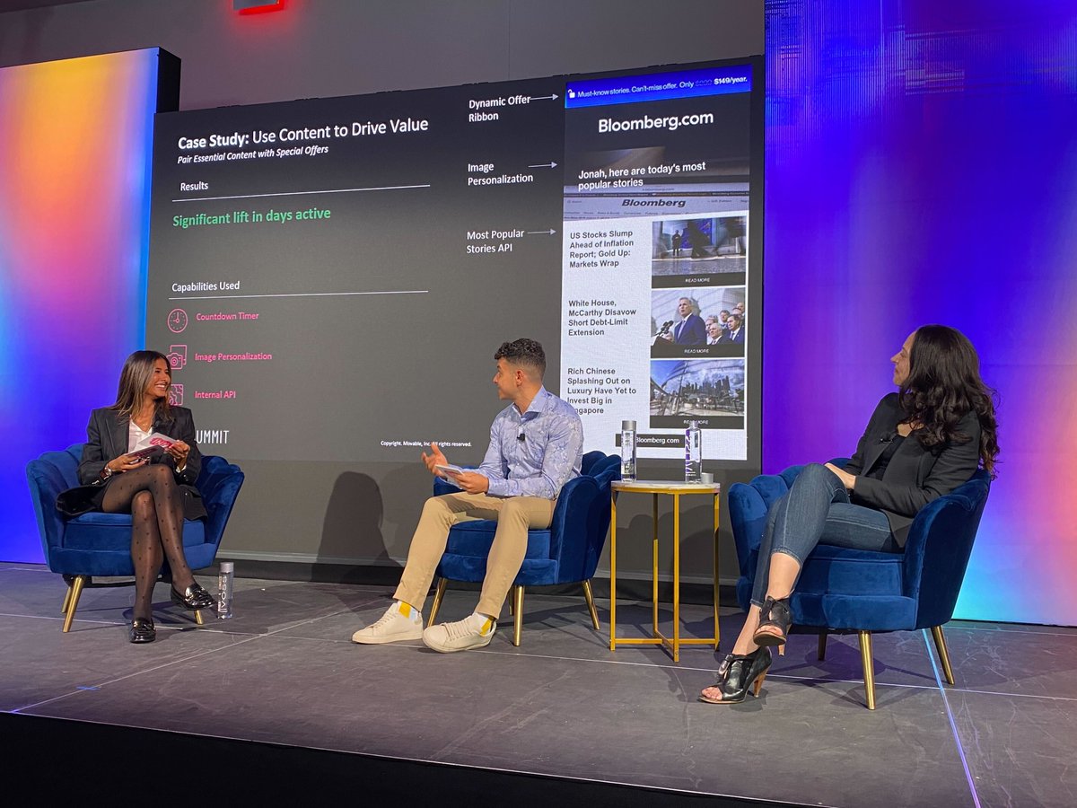 movableink's tweet photo. Movable Ink's Naveen Wall chats with @business's Angela Tribelli (Global Head of Consumer Marketing) and Jonah Listokin (Email Marketing Manager) as they discuss driving long-term growth in any economic climate.
#ThinkSummit2023 https://t.co/rZeA288A8c