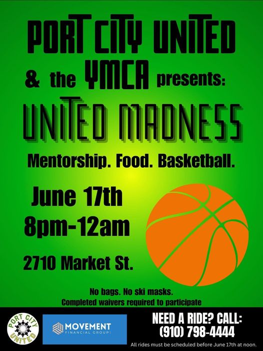 United Madness is back and we cant wait for another great turn out!!! Bring your 12-18 year old's for Basketball, Mentorship, & Pizza with Port City United at the Nir Family YMCA
📷 Click the link below to register 📷
nhcgov.com/.../United-Mad…...

— at Nir Family YMCA