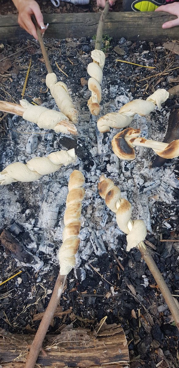 RootedInUnity's tweet image. Super hot day on Monday @UnityBlackpool forest school but they still made a fire and sat quietly around for 30 minutes for their bread to cook! So many skills put into this from the fire, to preparing sticks, making dough and cooking it! Delicious with Nutella.