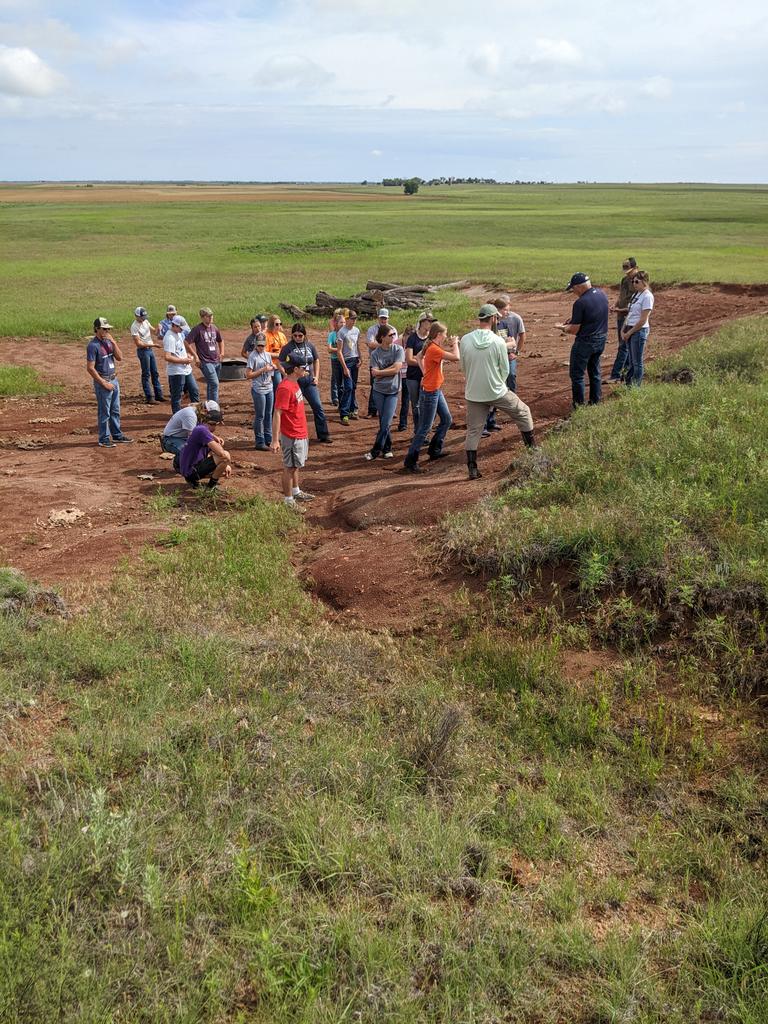 whfick's tweet photo. Impact of soil erosion on rangeland health being discussed at Kansas Range Youth Camp. https://t.co/supxAt91Qw