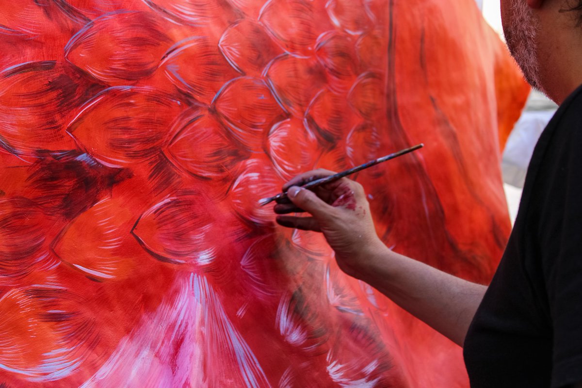 Avui a la Rambla Principal pintant en directe la nova Carpa Juanita !!🖌🤩

També ens a visitat i entrevistat  <a href="/canalblau/">Canal Blau</a> @noticiesCB 🔝

Fotos📸: <a href="/flama_cultural/">Flama Cultural</a>