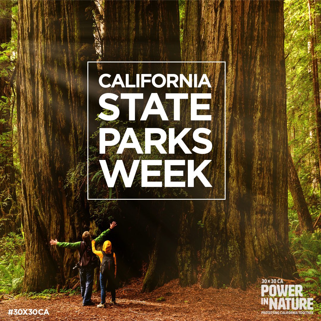 All Californians, regardless of zip code or income, should have equitable access to parks and open spaces. 

#CaliforniaStateParksWeek is a great time to connect w/nature. 

👉Check out this link for info on free state park passes: parks.ca.gov/?page_id=30641

#PowerInNature #30x30CA