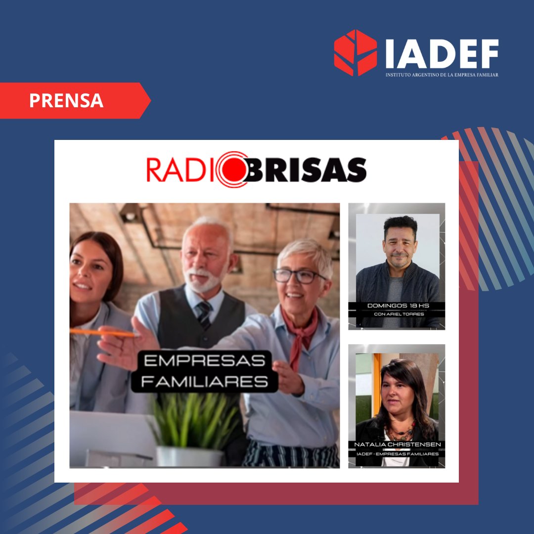 Natalia Christensen, Presidente del IADEF, habló sobre la Empresa Familiar en una entrevista con Ariel Torres en "Historias de líderes" por Radio Brisas.

➡️ iadef.org/los-emprendedo…