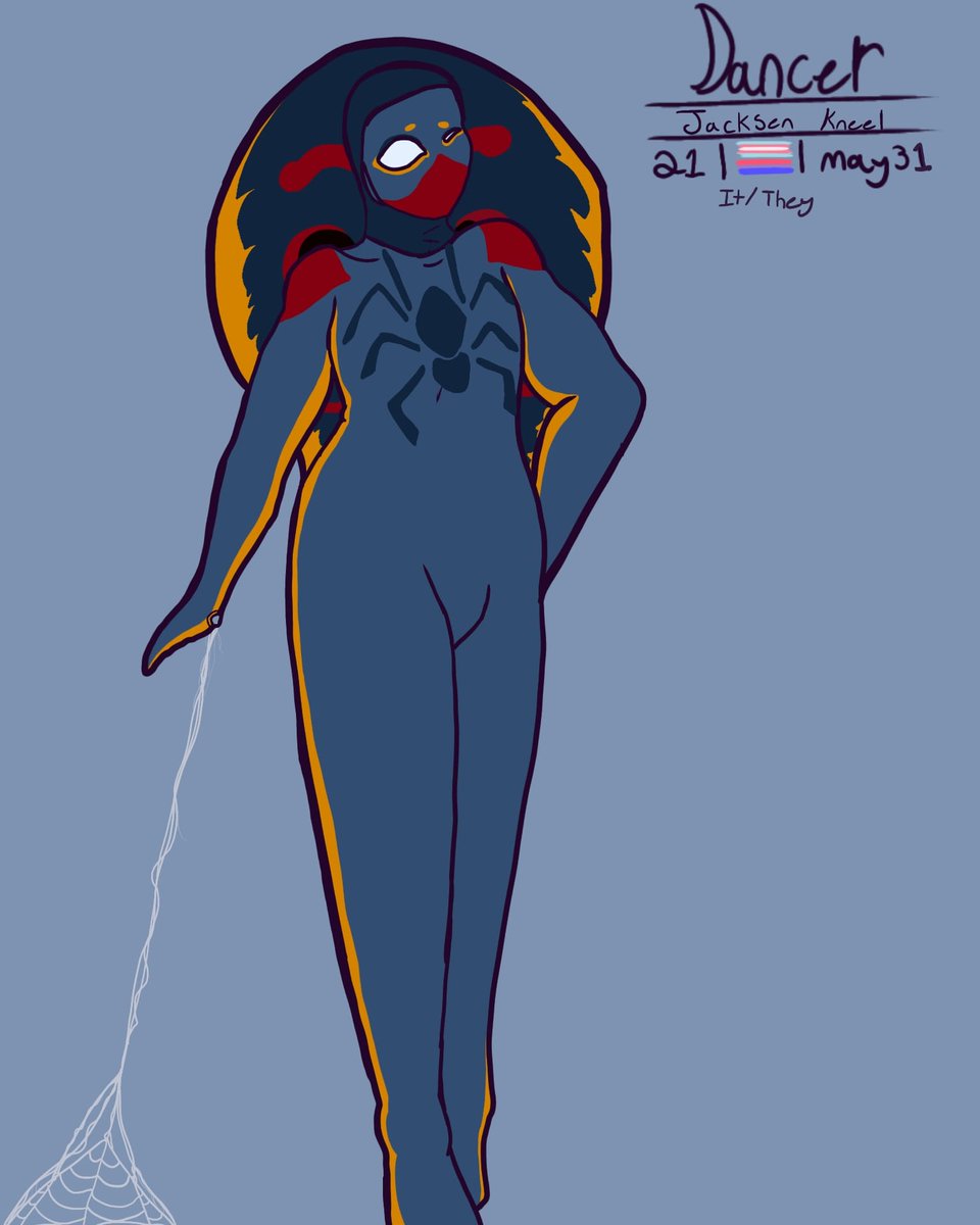 Inhabitedcollec's tweet photo. Spidersona hours <3
Dancer!
.
#spiderman #spiderverse #spider #spidermanintothespiderverse #spidersona #persona #dancingspider #dancingspiderman #originalcharacter #art #artist #draw #drawing #illistration #digitalart #fanart #marvel #draw #drawing #art #artist #digitalart https://t.co/dC7uLJxnIH