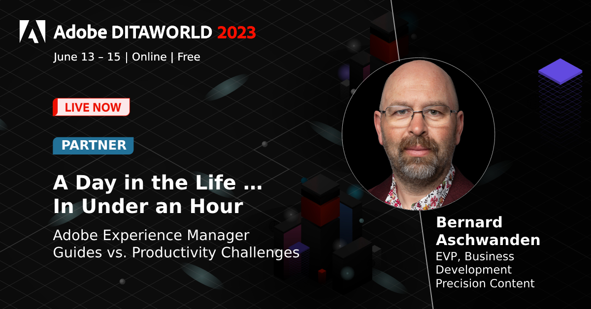 AdobeTCS's tweet image. LIVE NOW: Is Adobe Experience Manager Guides the answer to your productivity challenges? Discover the possibilities with Bernard Aschwanden at @Adobe #DITAWORLD: …obe-dita-world.meetus.adobeevents.com/?utm_source=or… 

#adobeexperiencemanager #techcomm #productivity #documentation