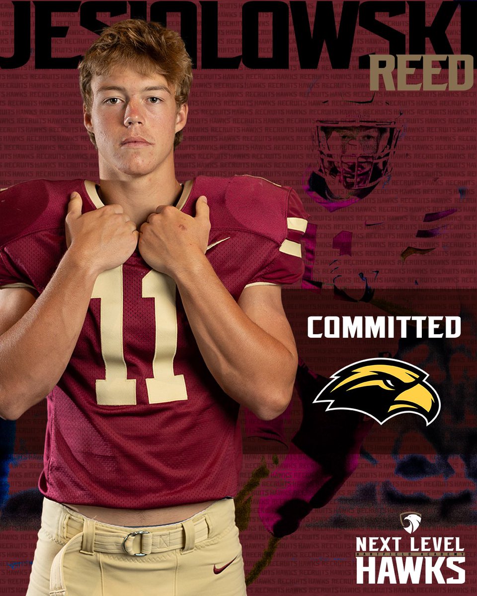 HartfieldHawks's tweet photo. Congrats, Reed Jesiolowski, on committing to Southern Miss football! Your talent and dedication are taking you to new heights. Go Golden Eagles!  @SouthernMissFB  @HA_Hawks_FB @jesiolowski21 

#OneHartfield #GoHawks  #NextLevelHawks #SouthernMiss #FootballCommitment https://t.co/HLnSy34VEo